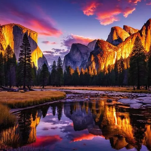 yosemite,yosemite park,yosemite valley,yosemite national park,el capitan,mountain sunrise,beautiful landscape,salt meadow landscape,fire in the mountains,half dome,united states national park,mountain landscape,nature landscape,half-dome,landscapes beautiful,landscape background,autumn mountains,alpine sunset,zion,full hd wallpaper,Conceptual Art,Fantasy,Fantasy 04