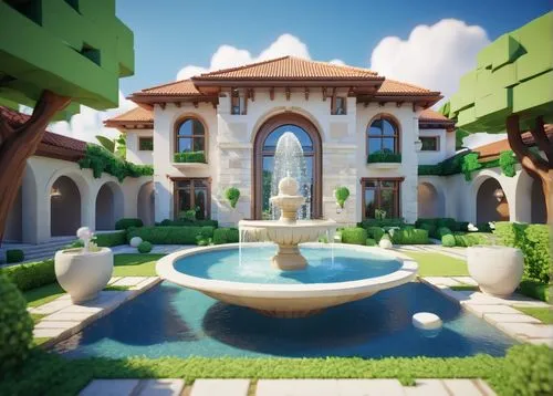 3d render,render,3d rendered,skylands,shaders,3d rendering,voxels,shader,voxel,courtyards,fez,courtyard,rendered,3d fantasy,theed,renders,aqua studio,mansion,sansar,hacienda,Unique,Pixel,Pixel 02