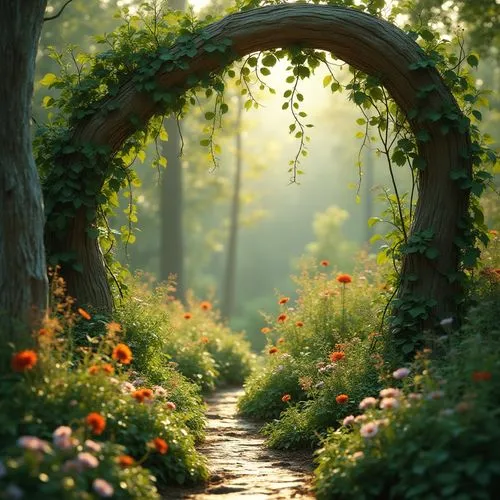 pathway,forest path,tunnel of plants,the mystical path,wooden path,to the garden,plant tunnel,rose arch,nature garden,heaven gate,nature wallpaper,tree lined path,the path,natural arch,flower garden,arbor,fairy forest,path,hollow way,fairytale forest,Photography,General,Realistic