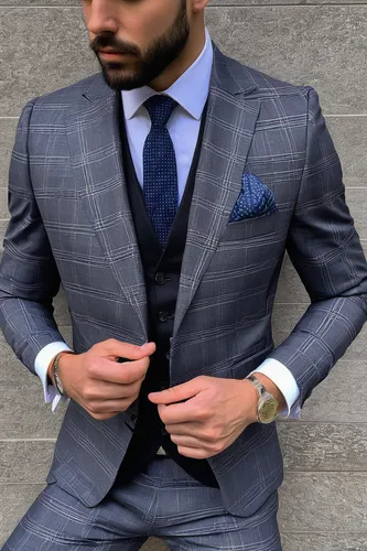 men's suit,blue checkered,navy suit,wedding suit,tailor,silk tie,suit,suit trousers,patterned,formal guy,men's wear,suit of spades,men clothes,glacier gray,menswear,sharp,blazer,checkered,a black man on a suit,dark suit,Art,Classical Oil Painting,Classical Oil Painting 04