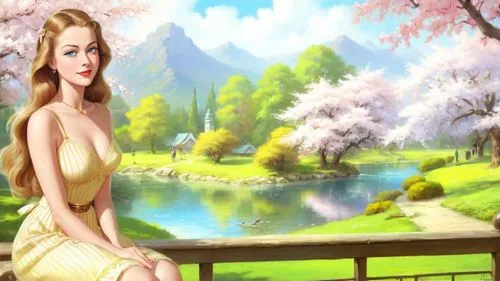 spring background,japanese sakura background,springtime background,landscape background,cartoon video game background,nature background