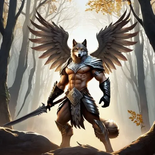 gryphon,griffin,lone warrior,griffon bruxellois,heroic fantasy,fantasy warrior,grey fox,fantasy art,fantasy picture,bird of prey,archangel,barbarian,howling wolf,falconer,hawk animal,wolf,ganymede,the archangel,bird bird-of-prey,gray eagle,Unique,Design,Logo Design