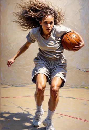 woman's basketball,basketball player,outdoor basketball,little girl in wind,basketball,little girl running,streetball,girls basketball,women's basketball,wall & ball sports,sprint woman,basketball moves,street sports,basket,oil painting on canvas,corner ball,basketball shoe,sports girl,playing sports,youth sports