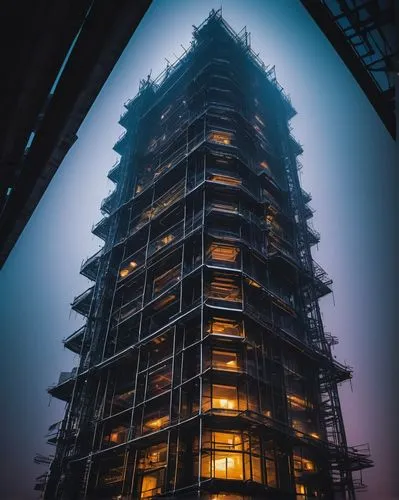 falsework,scaffolding,steel tower,visalakshi,snohetta,building construction,under construction,precipitator,steel scaffolding,building work,ctbuh,to build,steel construction,high-rise building,construction site,heavy construction,wooden construction,construction,wodan,underconstruction,Conceptual Art,Sci-Fi,Sci-Fi 05