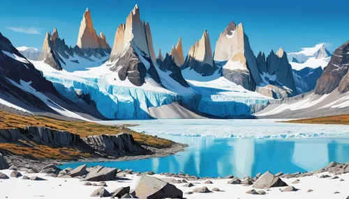 baffin island,patagonia,torres del paine,torres del paine national park,glacial landform,chile,glacial lake,glaciers,puerto natales,glacial melt,ice landscape,punta arenas,andes,glacier,antarctic,argentina,glacial,antartica,argentina desert,north of chile,Conceptual Art,Fantasy,Fantasy 08