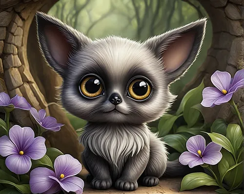 birman,siamese cat,blossom kitten,siamese,aye-aye,ring-tailed,long-eared,cute cartoon character,mouse lemur,long eared,cartoon cat,southern white faced owl,felidae,raccoon,sugar glider,cute cat,cute animal,little cat,portrait background,tommie crocus,Conceptual Art,Fantasy,Fantasy 30