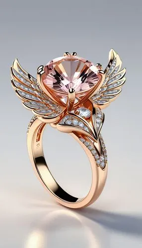 ring dove,rose gold,engagement ring,winged heart,wedding ring,angel wing,pink butterfly,mouawad,ring jewelry,ring with ornament,winged,engagement rings,gold-pink earthy colors,finger ring,ringen,for lovebirds,diamond ring,chaumet,pink glazed,colorful ring,Unique,3D,3D Character