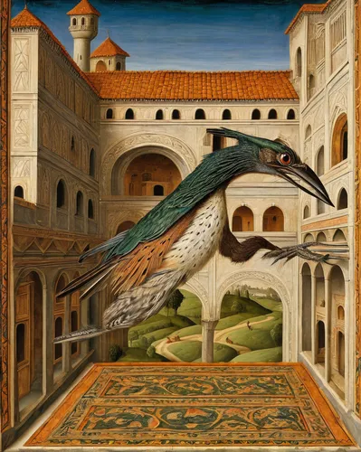 carpaccio,botticelli,an ornamental bird,bellini,gonepteryx cleopatra,basilisk,renaissance,swallow,meticulous painting,perico,quetzal,bird in bath,bird kingdom,l'aquila,ornithology,ornamental bird,kunsthistorisches museum,bird painting,holbein,middle ages,Art,Classical Oil Painting,Classical Oil Painting 22