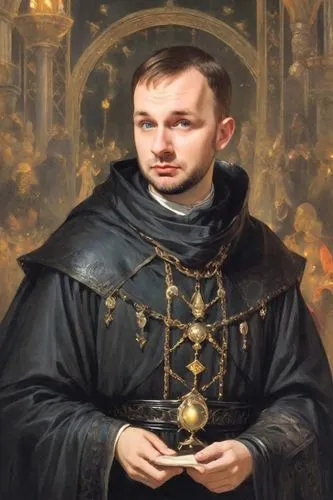 the abbot of olib,the order of cistercians,nuncio,zaneprázdněný,pražský krysařík,priest,věncová,stůl,bílý květ,archimandrite,gothic portrait,carmelite order,měsíček lékařský,portrait of christi,spevavý,podjavorník,mnohobarvý,templedrom,friar,benedictine,Digital Art,Classicism