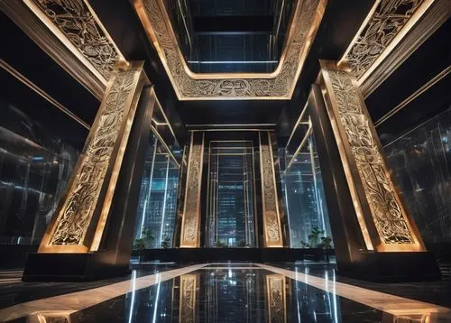 elevators,elevator,levator,art deco,metallic door,damac,the dubai mall entrance,pillars,mirror house,hall of the fallen,rotana,sulaco,entranceways,gringotts,vertiginous,amanresorts,mainframes,royal tombs,penthouses,difc,Illustration,Black and White,Black and White 03