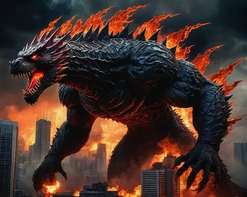 godzilla,scorch,king kong,doomsday,fire breathing dragon,kong,dragon fire,wuhan''s virus,dragon of earth,extinction,fire background,drago milenario,nature's wrath,pillar of fire,firebrat,destroy,draconic,fire land,eruption,the conflagration,Illustration,Retro,Retro 26