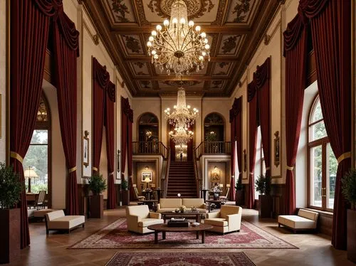 royal interior,amanresorts,ritzau,ornate room,cochere,foyer,gleneagles hotel,entrance hall,emirates palace hotel,interior decor,dolmabahce,kempinski,hotel hall,luxury home interior,lobby,opulently,claridge,hotel lobby,anantara,grand piano