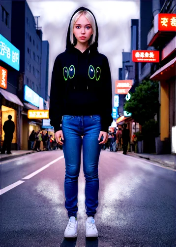 lyoko,futurepop,greenscreen,gapkids,wasabi,soju,girl walking away,fukushima,girl in t-shirt,asia girl,superorganism,koreeda,eloise,girl with speech bubble,imaginasian,3d render,harajuku,girl holding a sign,chungli,shenmue,Illustration,Japanese style,Japanese Style 05