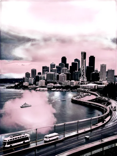 seattle,false creek,city scape,vancouver,sydneyharbour,space needle,willamette,darling harbour,fireboat,cahill expressway,queen anne,portland,sydney harbour,digital compositing,skytrain,olympia washington,image editing,sydney skyline,the city,crescent city,Photography,Black and white photography,Black and White Photography 08