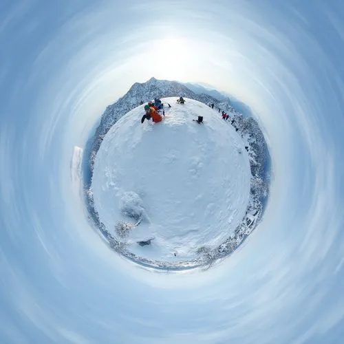 360 ° panorama,photosphere,snow ring,stereographic,snowbowl,superpipe