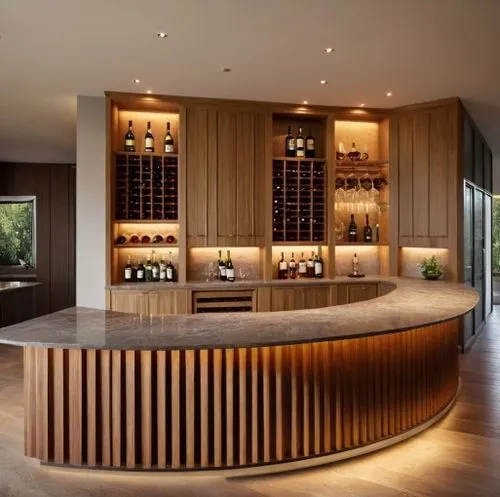 fluted wood ,wine bar,wine rack,wine boxes,penfolds,wine bottle range,liquor bar,wine house,wine barrel,chateau margaux,wine barrels,coonawarra,bar counter,wine corks,winery,modern kitchen,brandy shop