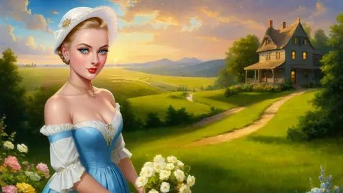 housemaid,fantasy picture,fairy tale character,housekeeper,gwtw,southern belle