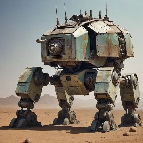 a warhammer robot from the latest star wars movie,mars rover,turover,walle,mechwarrior,battletech,antauro