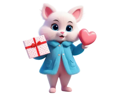 sylbert,valentine gnome,3d teddy,3d render,tittlemouse,cartoon bunny,valentine background,3d rendered,a gift,derivable,piglet,cartoon rabbit,valentines day background,pink cat,3d model,gift,cute cartoon character,doll cat,gift loop,julkipli,Conceptual Art,Sci-Fi,Sci-Fi 20