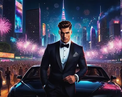 lincoln cosmopolitan,new year's eve 2015,businessman,new year's eve,new years eve,james bond,valet,bond,big night city,gatsby,car dealer,black businessman,the new year 2020,cd cover,billionaire,royce,new year 2020,great gatsby,pompadour,new year goals,Illustration,Paper based,Paper Based 08