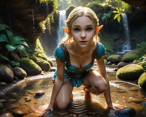 water nymph,naiad,dryad,the blonde in the river,faerie,trine,dryads,tinkerbell,naiads,faery,fairie,amazonian,gaea,water lotus,trickling,wishing well,enchantress,cryengine,crytek,majevica,Photography,General,Cinematic