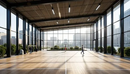 daylighting,glass facade,revit,tennis court,hudson yards,glass wall,snohetta,3d rendering,basketball court,atriums,glass building,safdie,bunshaft,skybridge,skywalks,structural glass,gensler,penthouses,roof garden,oscorp