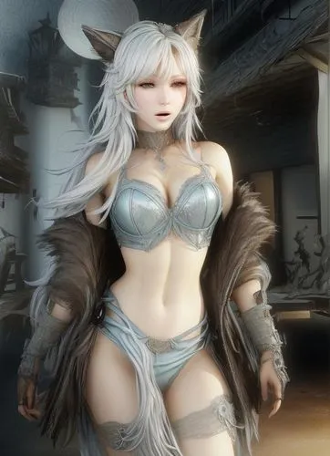 miqati,viera,white fox,furgal,tera,miqdad,kitsune,elona,yagyu,gray kitty,kuja,yuel,inotera,bns,korin,freya,estara,neko,3d figure,kotobukiya