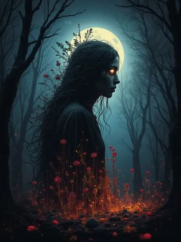 samhain,dark art,unseelie,persephone,moonsorrow,fantasy picture