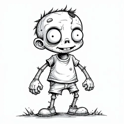 zombie,zombi,kids illustration,chuckie,zombo,erma,Conceptual Art,Daily,Daily 15