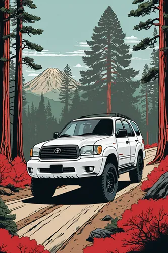 4 runner,toyota 4runner,subaru rex,toyota tacoma,ford ranger,forester,dodge durango,ranger,toyota fj cruiser,toyota highlander,off-road car,off-road,jeep compass,redwood,honda ridgeline,toyota rav 4,toyota rav4,subaru forester,jeep cherokee,off-roading,Illustration,Vector,Vector 01