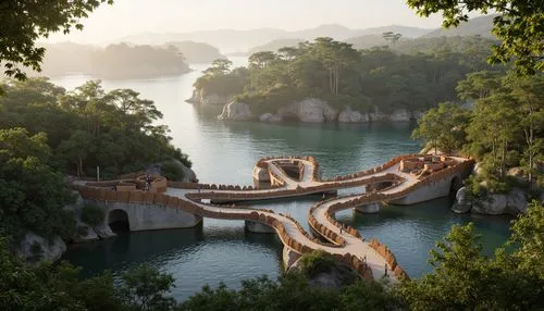 halong bay,dragon bridge,halong,tigers nest,summer palace,tailandia,tamenglong,khao phing kan,yangling,phang nga bay,guilin,rope bridge,hushan,shaoming,scenic bridge,wooden bridge,adventure bridge,chain bridge,ham ninh,winding steps