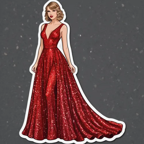 red gown,ball gown,diamond red,christmas gold and red deco,lady in red,gown,evening dress,man in red dress,cocktail dress,party dress,red dress,robe,winter dress,wedding gown,fashion vector,bridal party dress,long dress,vintage dress,ruby red,christmas ball,Unique,Design,Sticker