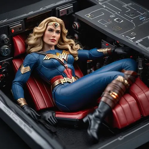 captain marvel,paramedics doll,woman in the car,model kit,collectible action figures,seat adjustment,actionfigure,wonder woman city,car model,super woman,action figure,super heroine,car seat,toy photos,cockpit,plastic model,wonderwoman,coffee table,hood ornament,wonder woman,Photography,General,Sci-Fi