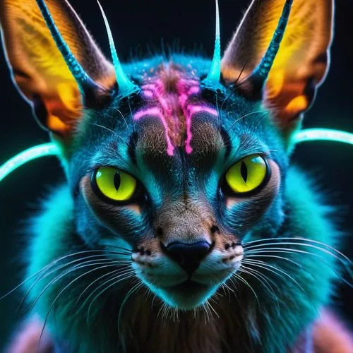 cat vector,lynx,neon body painting,animal feline,feline,neon,neon light,cat,feline look,cat on a blue background,cat warrior,neon lights,cat image,avatar,cat with blue eyes,laser,capricorn kitz,breed cat,lion - feline,wild cat