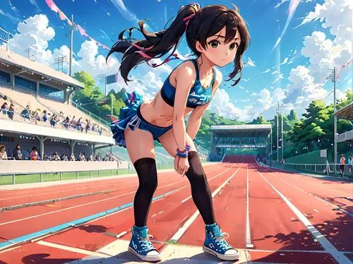 track,suzumiya,track and field,sports girl,track athlete,ekiden,Anime,Anime,Realistic