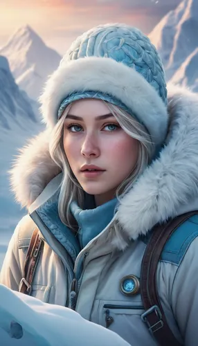 winterblueher,eskimo,winter background,tundra,polar,arctic,siberian,elsa,siberia,olaf,polar aurora,winter sale,parka,nunatak,west siberian laika,north pole,winter clothing,suit of the snow maiden,winter sales,east siberian laika,Illustration,Realistic Fantasy,Realistic Fantasy 15