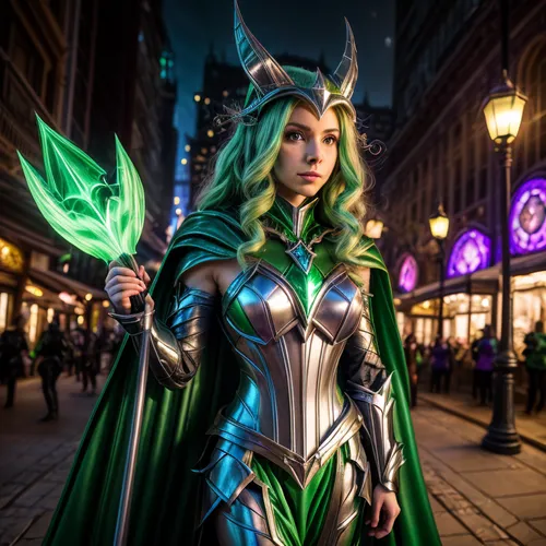 goddess of justice,the enchantress,show off aurora,green aurora,sorceress,symetra,cosplay image,fantasy woman,caerula,loki,aurora,awesome arrow,super heroine,huntress,cosplayer,nova,violet head elf,gr