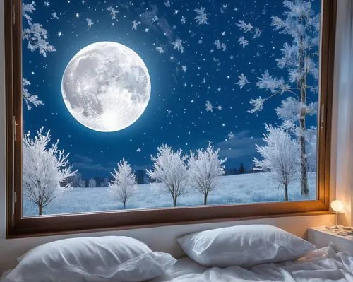 night snow,winter dream,moon and star background,christmas snowy background,snowhotel,snow globes,midnight snow,snow globe,winter background,moonlit night,snowglobes,bedroom window,sleeping room,moon seeing ice,moon night,snowy landscape,snow landscape,romantic night,snow scene,good night,Unique,Design,Blueprint