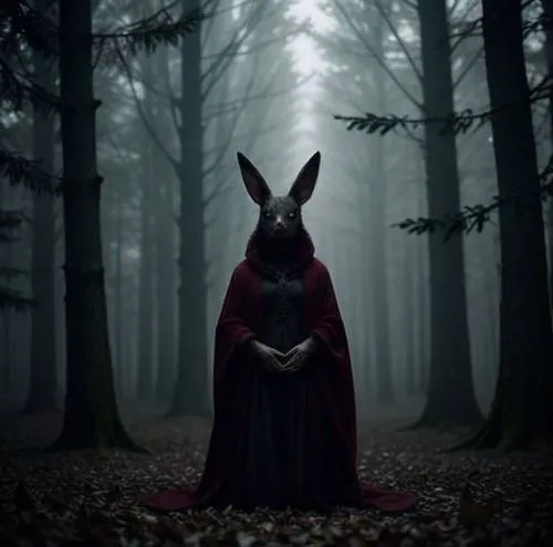 the witch,red riding hood,maleficent,rabbitte,oryxes,cernunnos,handmaid,lapine,black forest,lepus,ostara,oscuro,little red riding hood,hekate,dark art,vtm,ostern,dark gothic mood,volturi,babbit