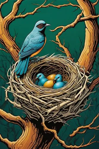 easter nest,nest easter,robin's nest,blue eggs,robin egg,spring nest,nest,bird nest,bird's egg,blue birds and blossom,painting easter egg,bird nests,bird's nest,bird illustration,broken egg,nesting place,tree's nest,nesting,blue bird,twitter bird,Illustration,Japanese style,Japanese Style 06