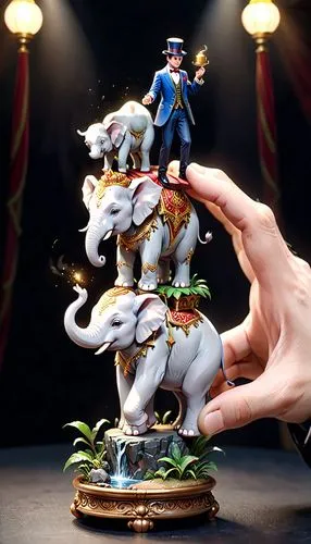 carousel horse,harlequinade,figurines,marzipan figures,cirque du soleil,schleich,Anime,Anime,General