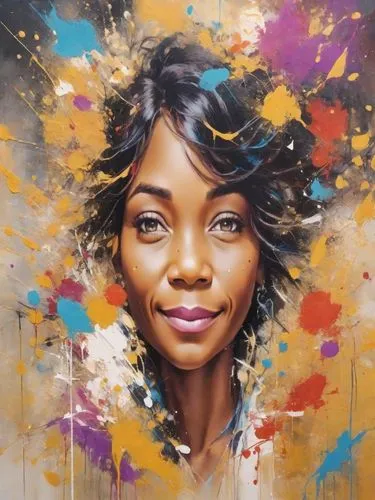 oil painting on canvas,painting technique,face portrait,artist portrait,art painting,girl portrait,woman portrait,african woman,artist,street artist,graffiti art,oil painting,oil on canvas,portrait of a girl,maria bayo,african american woman,artistic portrait,meticulous painting,boho art,artist color