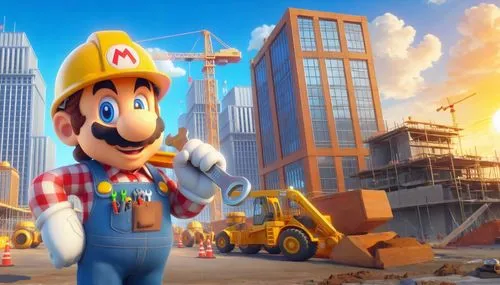 constructorul,super mario brothers,foreman,plumbers,plumber,mario