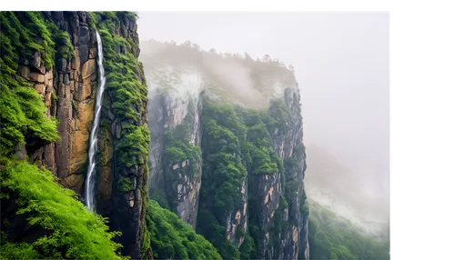 zhangjiajie,huangshan mountains,guizhou,wuyi,vietnam,huangshan maofeng,huashan,mountainous landscape,chongqing,tigers nest,green waterfall,foggy landscape,karst landscape,mountainous landforms,landscape background,valdivian temperate rain forest,yunnan,limestone cliff,wasserfall,cliff face,Art,Classical Oil Painting,Classical Oil Painting 16