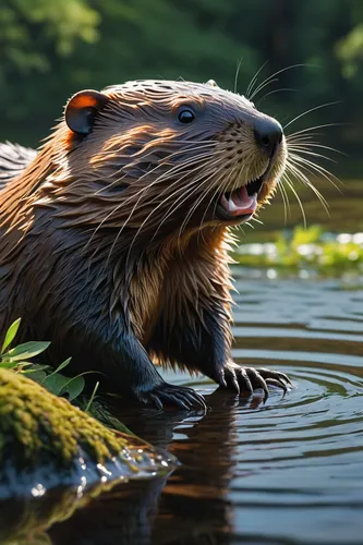 beaver rat,muskrat,coypu,nutria,north american river otter,beavers,beaver,polecat,eurasian water vole,european water shrew,otter,american mink,aquatic mammal,mustelid,nutria-young,mustelidae,otters,giant otter,common opossum,bush rat,Illustration,Vector,Vector 10