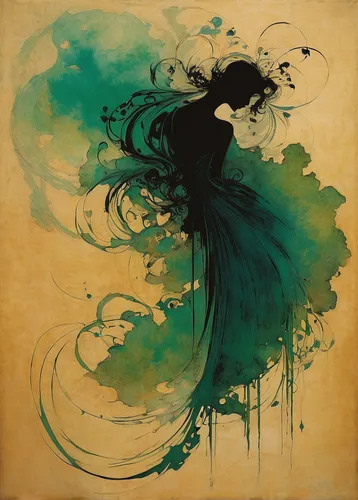 ballroom dance silhouette,whirling,dance with canvases,mermaid silhouette,woman silhouette,silhouette dancer,gracefulness,boho art,faery,cosmos wind,dance silhouette,twirling,dancer,swirling,women silhouettes,faerie,waltz,twirls,dryad,watercolor paint strokes,Art,Classical Oil Painting,Classical Oil Painting 44