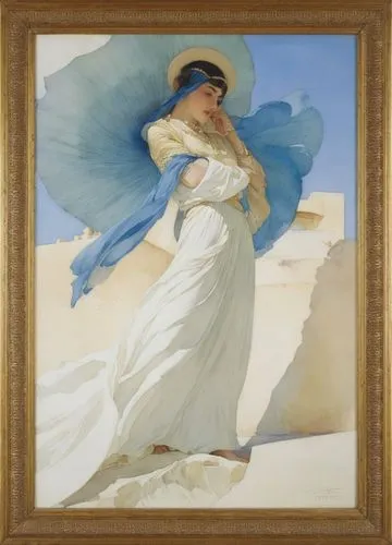 sorolla,mucha,margetts,margetson,alfons mucha,godward,orpen,girl on the dune,the angel with the veronica veil,hoppner,sargent,art deco frame,schorpen,godbout,tarbell,art deco woman,vintage angel,domergue,feustel,delaroche,Illustration,Paper based,Paper Based 23