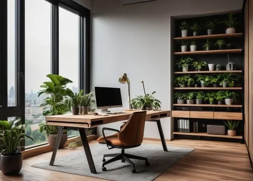 working space,modern office,creative office,office desk,wooden desk,bureaux,loft,workspaces,steelcase,desk,writing desk,shared apartment,work space,modern decor,house plants,study room,green living,appartement,interior design,danish furniture,Art,Classical Oil Painting,Classical Oil Painting 10