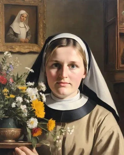 saint therese of lisieux,postulant,lacordaire,portrait of christi,bouguereau,ursulines,timoshenko,foundress,duchesne,marguerite,postulants,nunsense,margueritte,carmelite order,novitiate,maidservant,carmelite,assumpta,immacolata,canoness,Digital Art,Impressionism