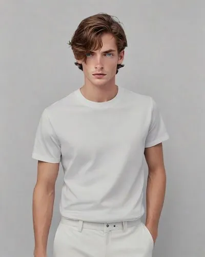 male model,white shirt,undershirt,white clothing,polo shirt,long-sleeved t-shirt,cotton top,boy model,shoulder length,young model,polo shirts,white,premium shirt,khaki pants,dress shirt,uniqlo,a uniform,isolated t-shirt,men's wear,model,Photography,Realistic